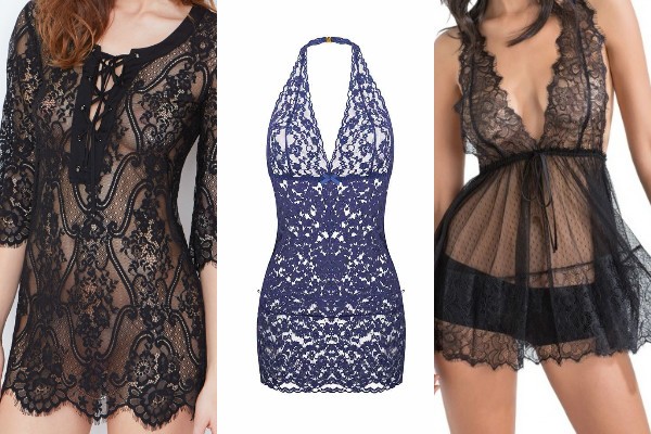 De izquierda a derecha: Etam, Fiorentina y Women'Secret. Babydolls con encaje