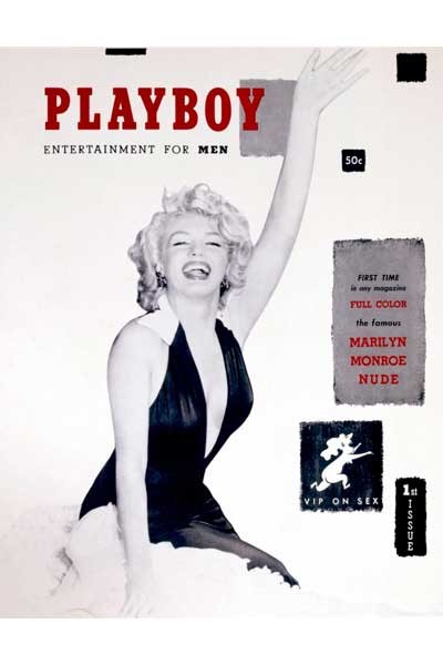 Hefner es considerado el pionero del erotismo gráfico. Playboy primera portada