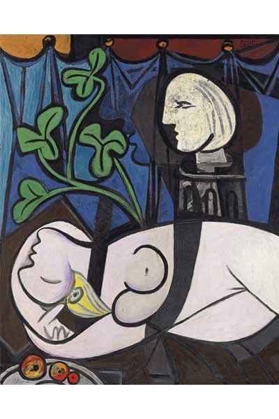 Picasso Desnudo hojas verdes y busto