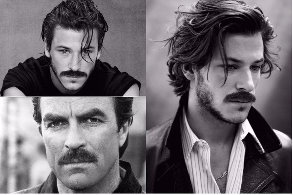Es un bigote espeso y ancho. Bigote Chevron