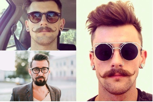 Se usa con el rostro completamente rasurado. bigote ingles