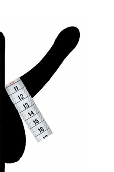 Esto requiere de un poco más de práctica matemática. medir el pene grosor