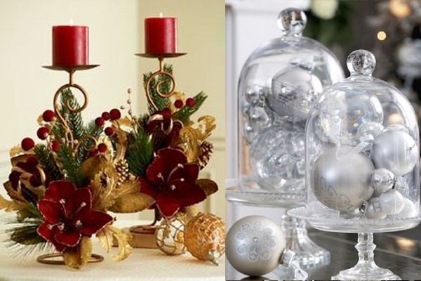 Utiliza esferas para darle un toque glam. CENTROS DE MESA