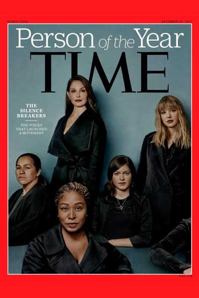 Las mujeres que fueron clave para este movimiento son Ashley Judd, Susan Fowler, Adama Iwu, Taylor Swift e Isabel Pascual. Time persona del año 2017 MeToo