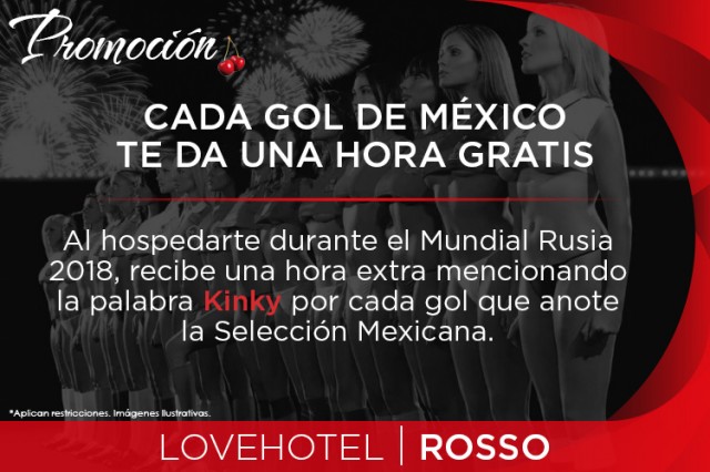 Participan todas las habitaciones (Sencilla, Jacuzzi y Alberca)
Hotel Rosso