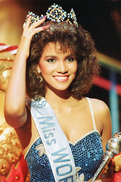 Halle Berry en Miss Mundo 1986.