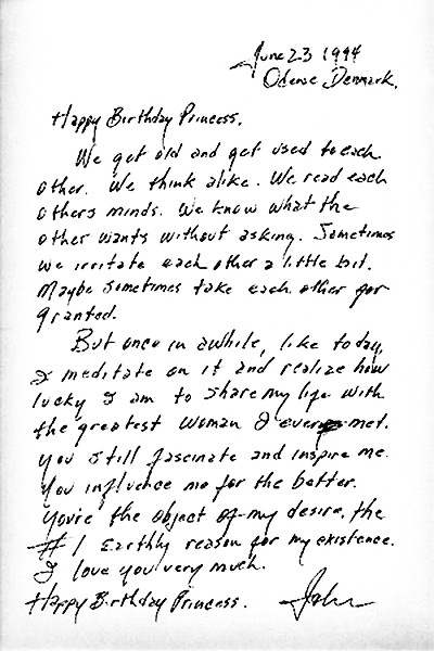 Foto original de la carta escrita por Johnny Cash.