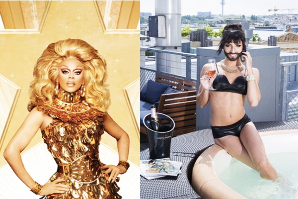 Izquierda: RuPaul. / Derecha: Conchita Wurst.