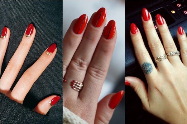 El resultado es elegante y atrevido. uñas rojas