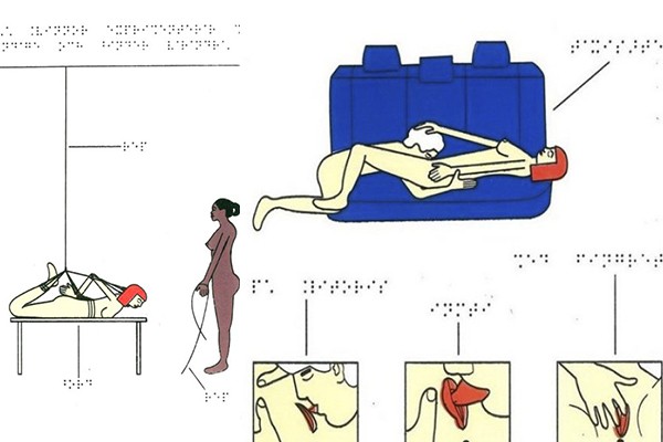 Muestra del trabajo de Nina Linde en el libro Porn for the Blind.