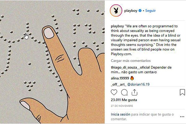 Las personas invidentes también tienen vida sexual.