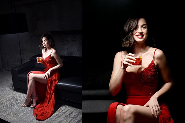Ese fue el vestido que usó en la alfombra roja para la presentación del corto, ¡muy sexy!