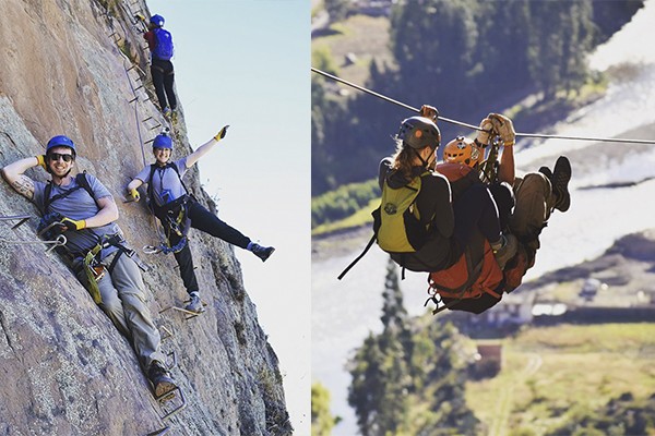 Tanto la tirolesa como la vía ferrata son aventuras extremas.