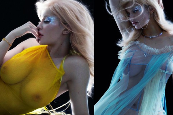 Kylie Jenner posando para la revista V Magazine.