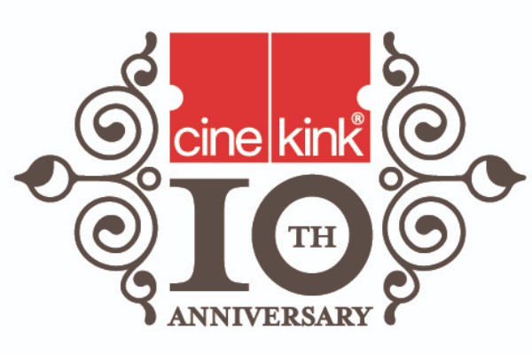 Logo del décimo aniversario del festival. CineKink 10 aniversario