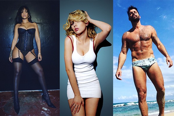 Rihanna / Scarlett Johansson / Ricky Martin.