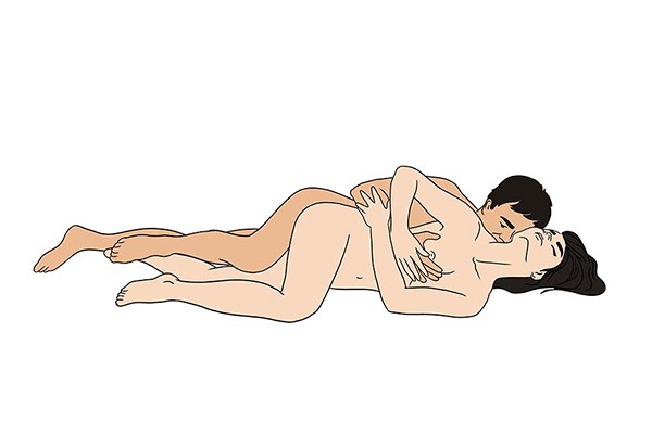 Él puede estimularla también con sus manos. Manos en el sexo