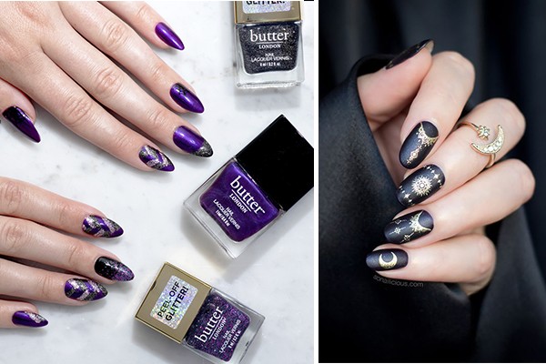 Incluso, hay algunos diseños que no solo puedes usar en Halloween. Son sensuales y elegantes.
Uñas Bruja