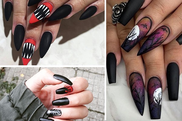 Puedes jugar con escenas, personajes y conceptos.
Uñas Halloween
