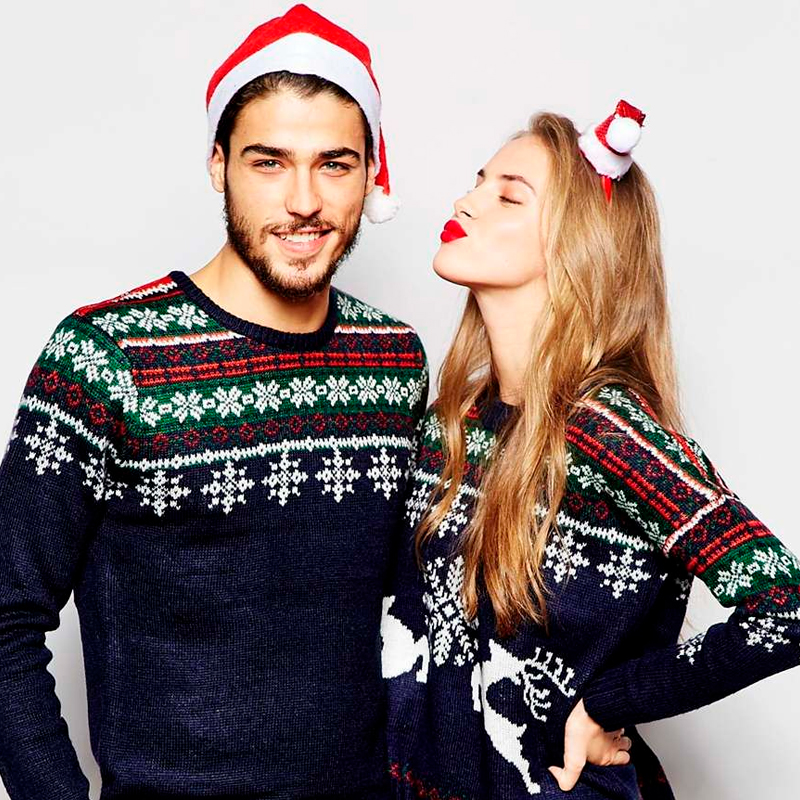 Suéteres de Navidad en pareja con estilo