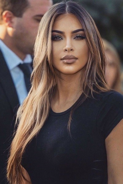 Mousy Hair Kim Kardashian