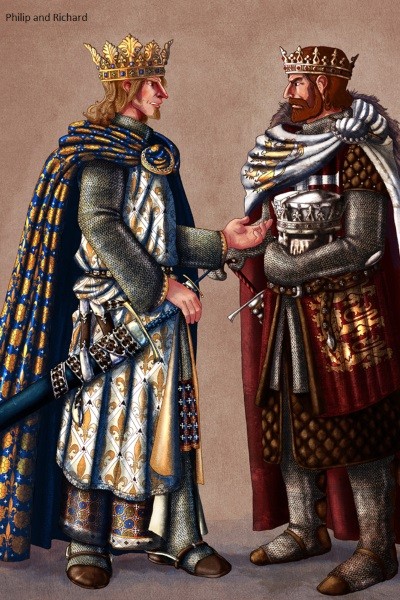 Ricardo I de Inglaterra y Felipe II de Francia