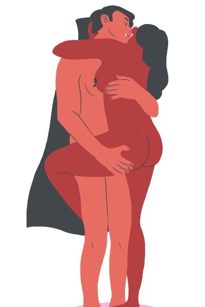 Posición beso de Drácula