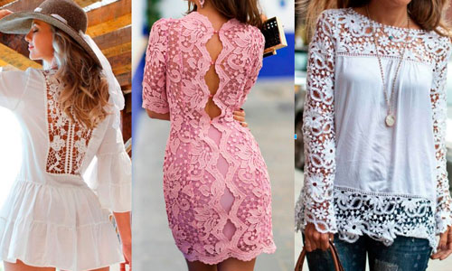 cómo usar vestidos de encaje