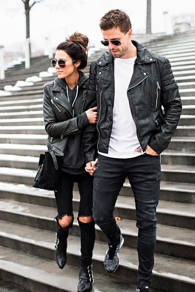 Haz del negro tu mejor aliado para combinar con tu pareja.