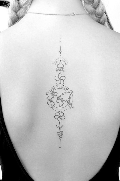 Tatuarse un mapamundi es sinónimo de aventura y amor por los viajes.