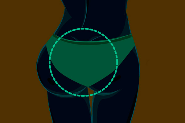 Resalta al máximo tu trasero y elige pantaletas que lo cubran por completo.